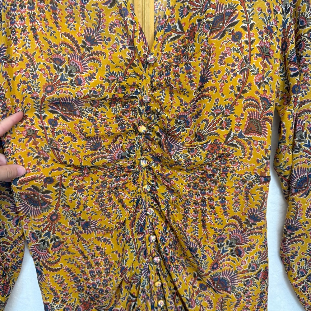Veronica Beard Multicolor Floral Long Sleeve Dress - Picture 4 of 11